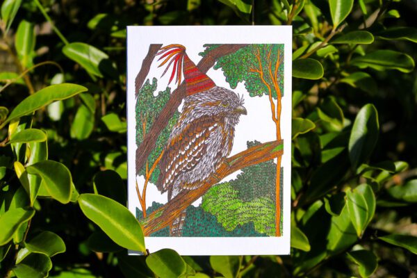 Tawny Frogmouth Owl Greeting Card