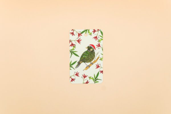 Cat Bird Floral Gift Tag 4 Pack