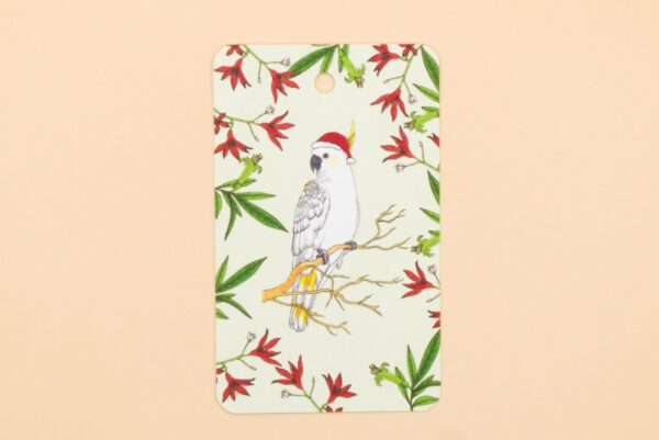 Cockatoo Floral Gift Tag 4 Pack