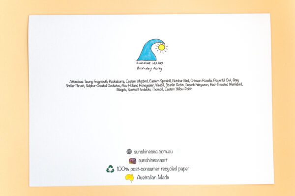 Bird-day Party Big Greeting Card - Image 2