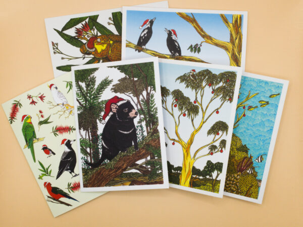Christmas Collection Set of 6 Australian Greeting Cards